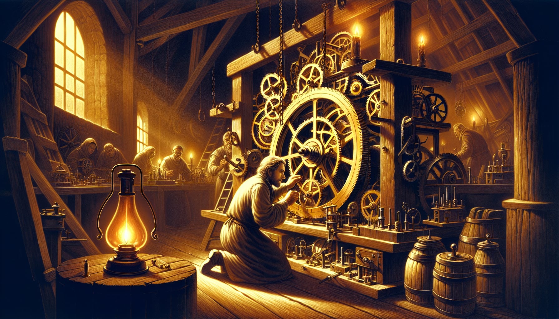 L'invenzione del primo orologio meccanico a ruote nel Medioevo